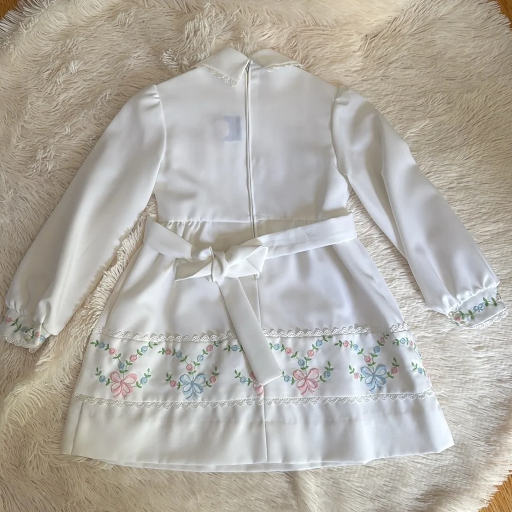 Designers Collection by Doree Selevan of Dorissa Girl White Embroidered Dress 6X